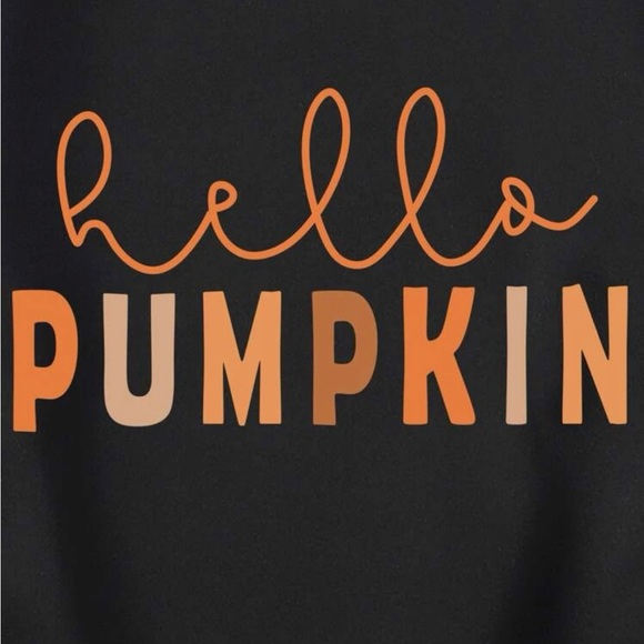 Hello Pumpkin black round neck sweatshirt size S - Picture 2 of 4